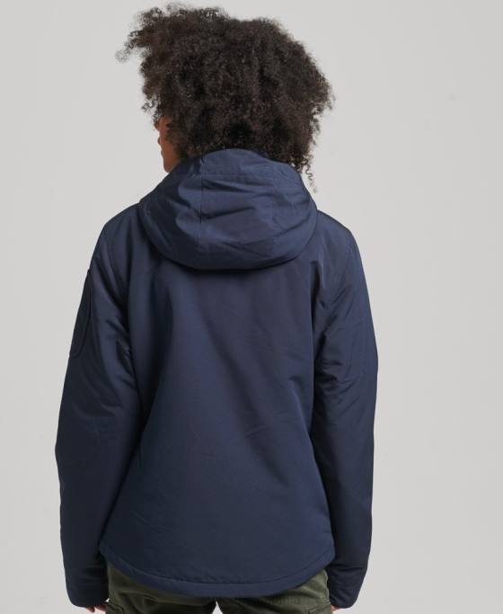 Superdry sd-breaker final cu glugă îmbrăcăminte marina femei JX0Z3587