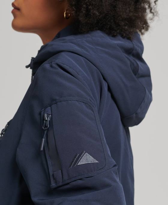 Superdry sd-breaker final cu glugă îmbrăcăminte marina femei JX0Z3587