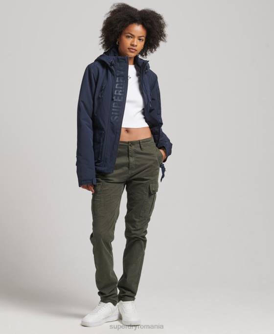 Superdry sd-breaker final cu glugă îmbrăcăminte marina femei JX0Z3587
