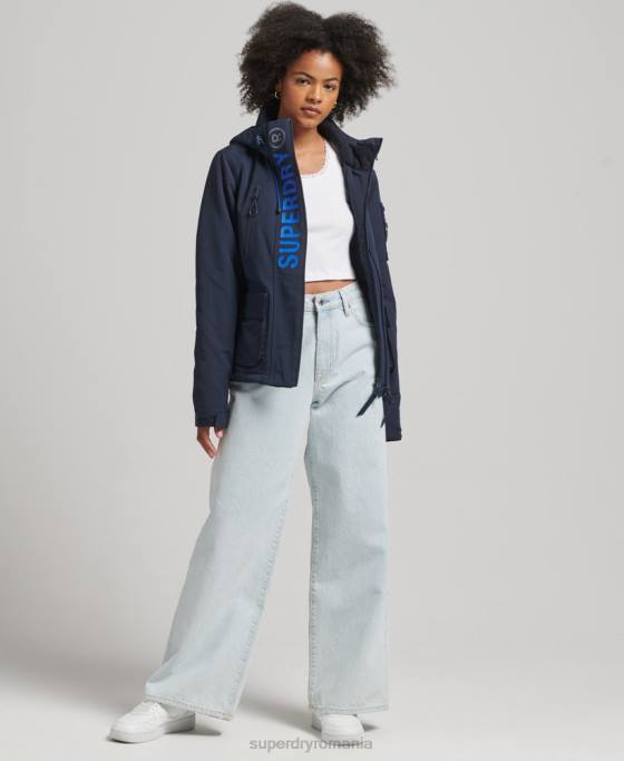 Superdry sd-breaker final cu glugă îmbrăcăminte marina femei JX0Z3664