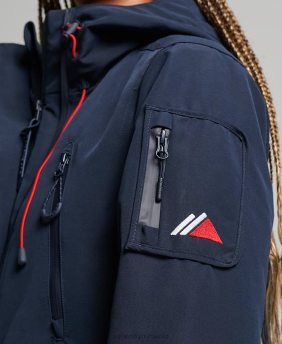 Superdry sd-breaker final cu glugă îmbrăcăminte marina femei JX0Z3738