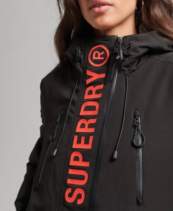 Superdry sd-breaker final cu glugă îmbrăcăminte negru femei JX0Z3665