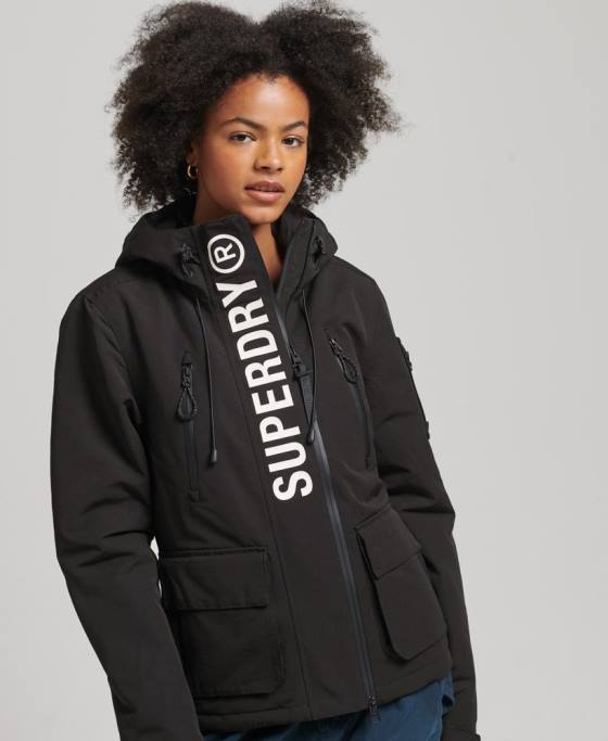 Superdry sd-breaker final cu glugă îmbrăcăminte negru femei JX0Z3742