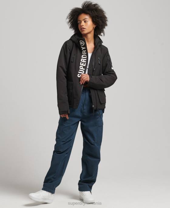 Superdry sd-breaker final cu glugă îmbrăcăminte negru femei JX0Z3742