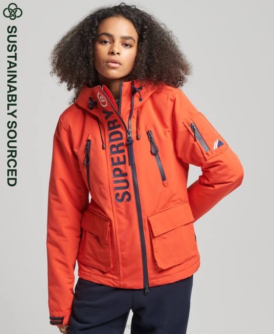 Superdry sd-breaker final cu glugă îmbrăcăminte portocale femei JX0Z3663
