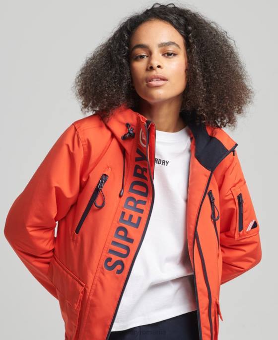 Superdry sd-breaker final cu glugă îmbrăcăminte portocale femei JX0Z3663