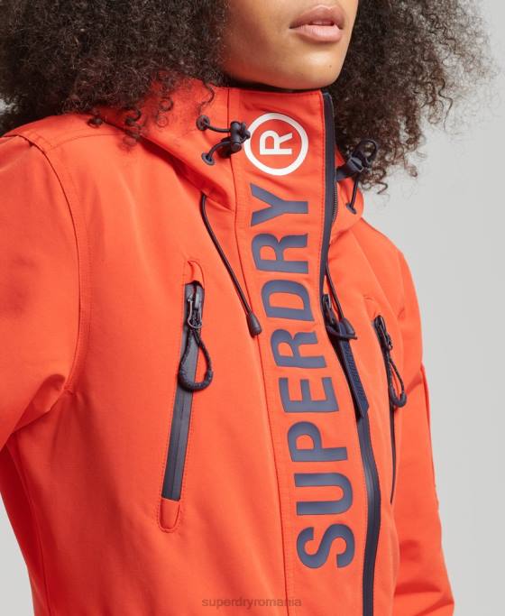 Superdry sd-breaker final cu glugă îmbrăcăminte portocale femei JX0Z3663