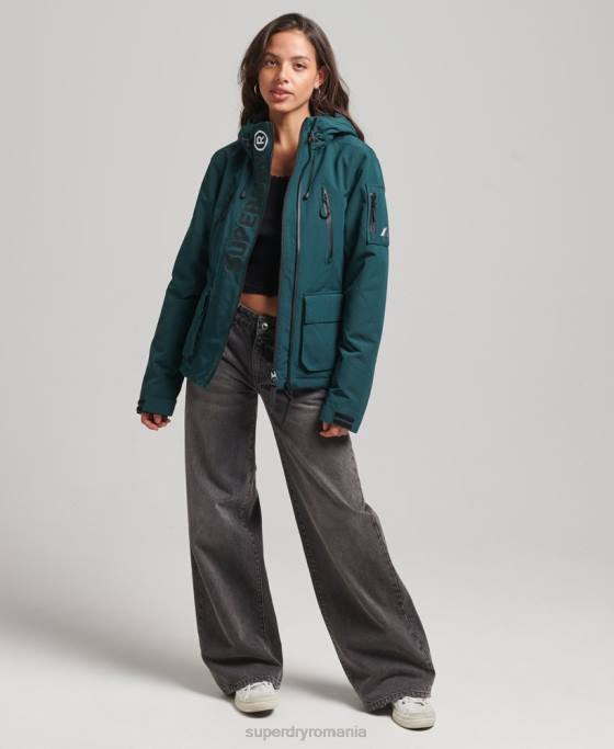 Superdry sd-breaker final cu glugă îmbrăcăminte verde femei JX0Z3629