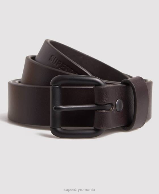 Superdry set curea benson accesorii maro bărbați JX0Z6457