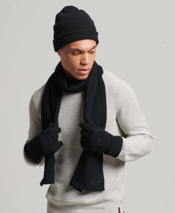 Superdry set de accesorii logo vintage accesorii negru bărbați JX0Z1674