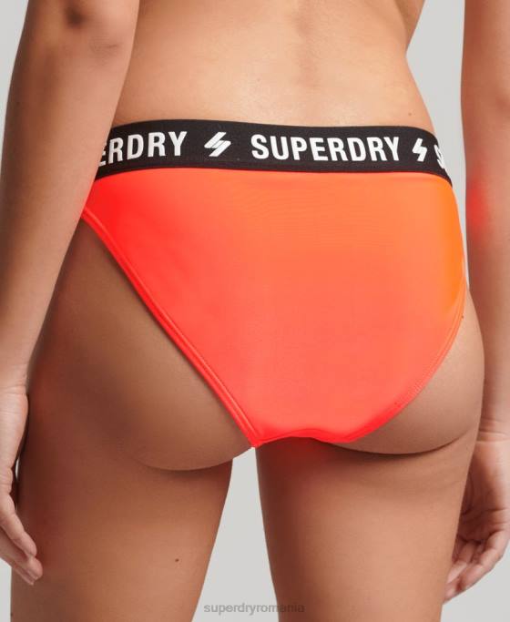 Superdry slip de bikini elastic reciclat îmbrăcăminte coral femei JX0Z3239