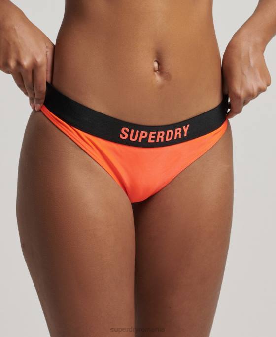 Superdry slip de bikini elastic reciclat îmbrăcăminte portocale femei JX0Z3201