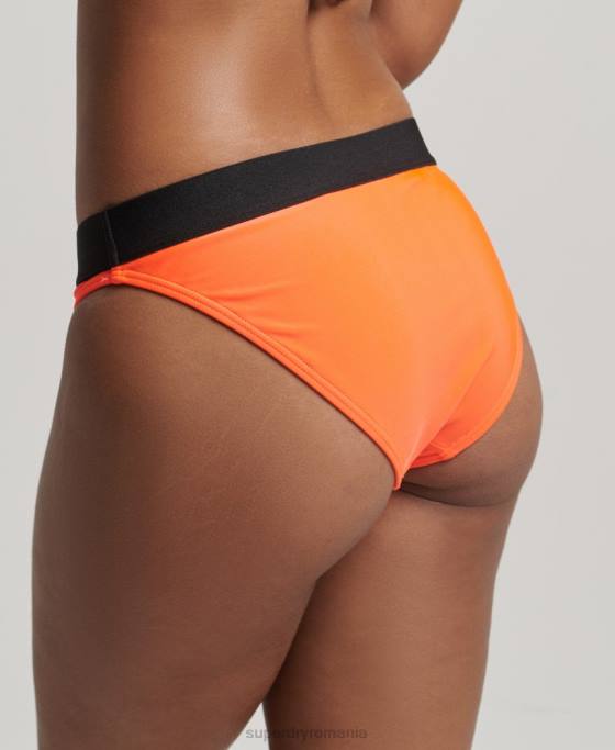 Superdry slip de bikini elastic reciclat îmbrăcăminte portocale femei JX0Z3201