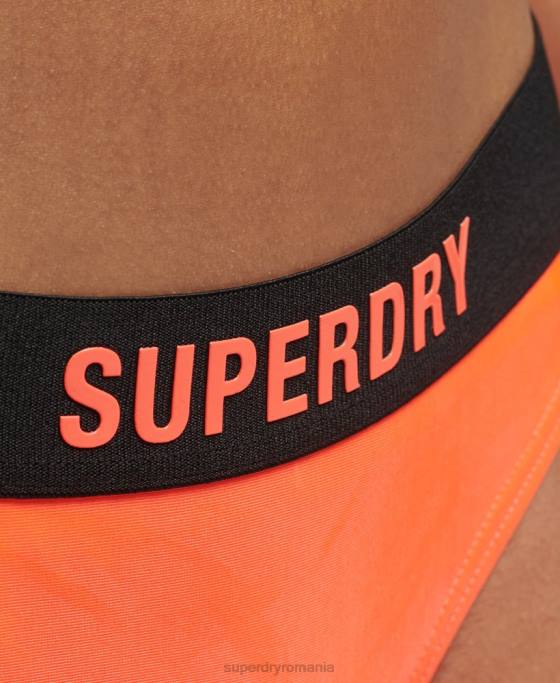 Superdry slip de bikini elastic reciclat îmbrăcăminte portocale femei JX0Z3201