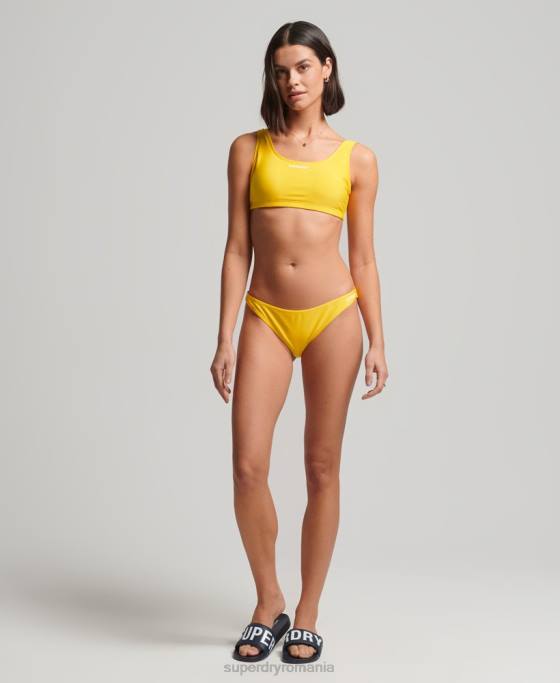 Superdry slip de bikini esențial îmbrăcăminte galben femei JX0Z3229