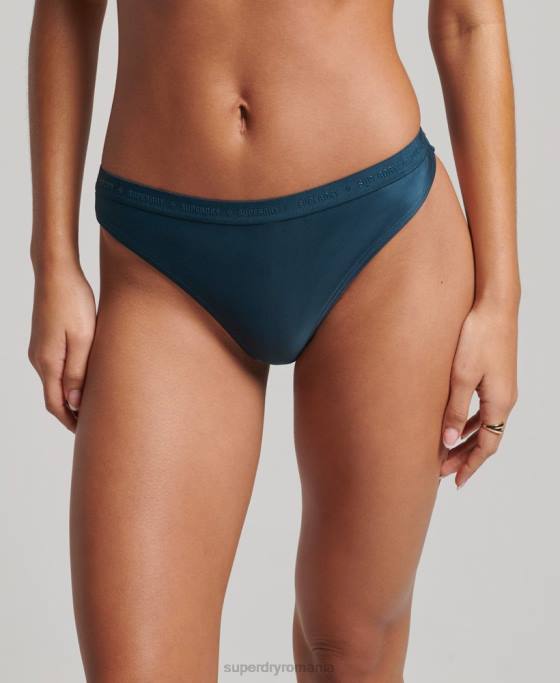 Superdry slip de bikini micro elastic reciclat îmbrăcăminte albastru femei JX0Z3195
