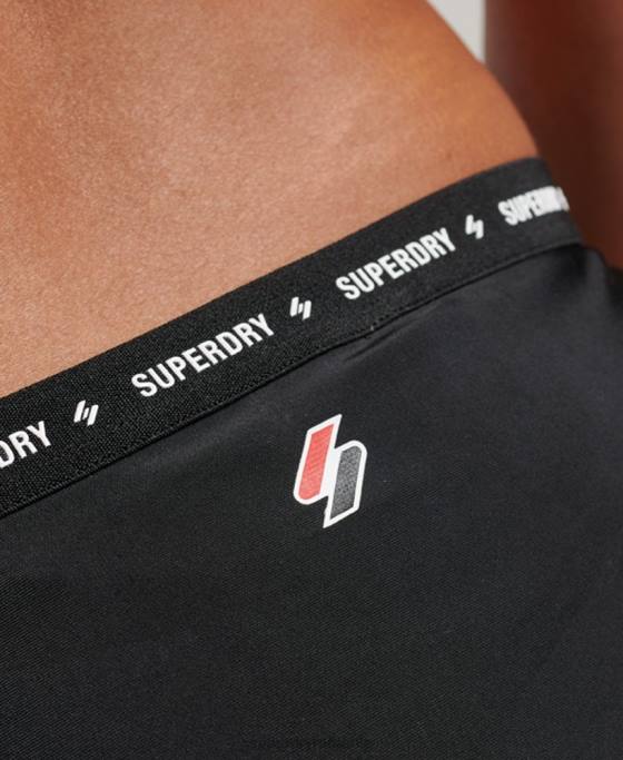 Superdry slip de bikini micro elastic reciclat îmbrăcăminte negru femei JX0Z3211