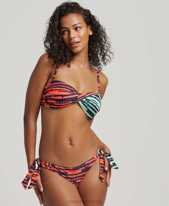 Superdry slip de bikini reciclat cu imprimeu mixt îmbrăcăminte roz femei JX0Z3197