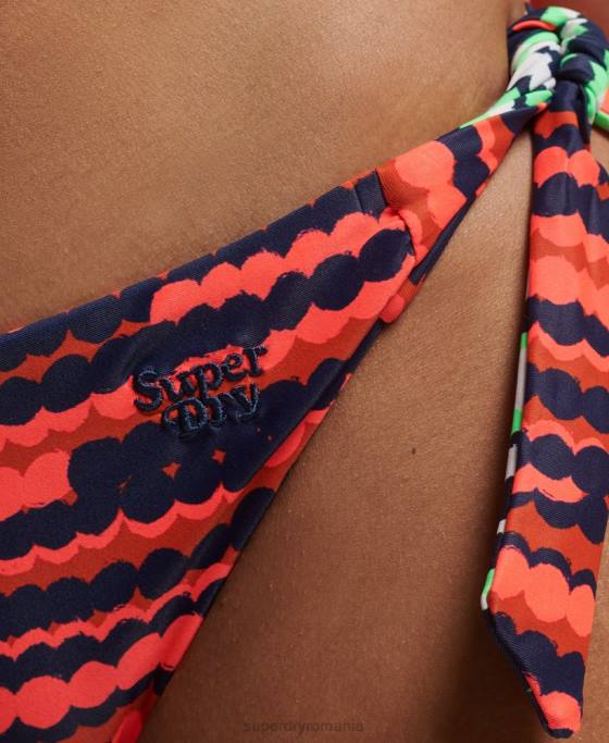 Superdry slip de bikini reciclat cu imprimeu mixt îmbrăcăminte roz femei JX0Z3197