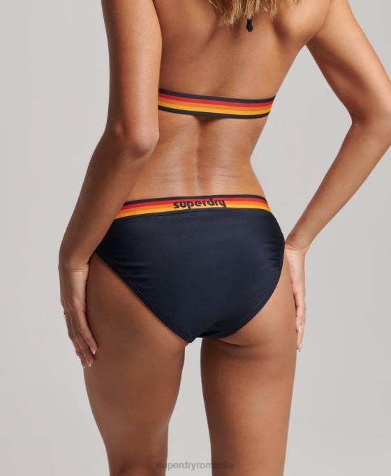 Superdry slip de bikini reciclat cu logo vintage îmbrăcăminte marina femei JX0Z3187