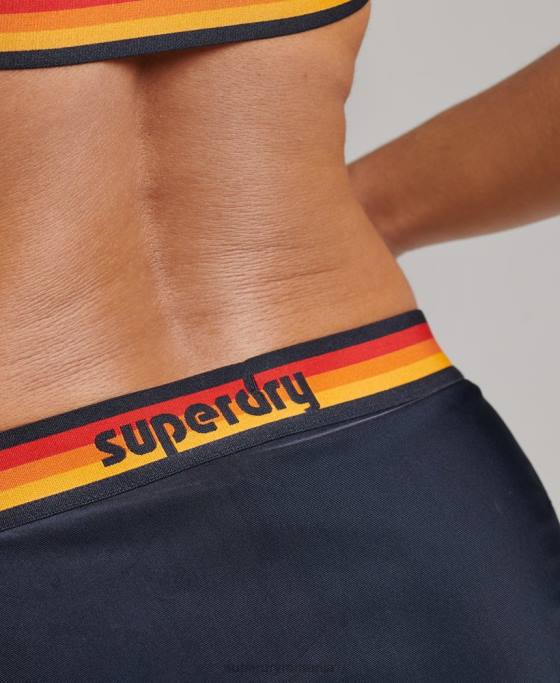 Superdry slip de bikini reciclat cu logo vintage îmbrăcăminte marina femei JX0Z3187