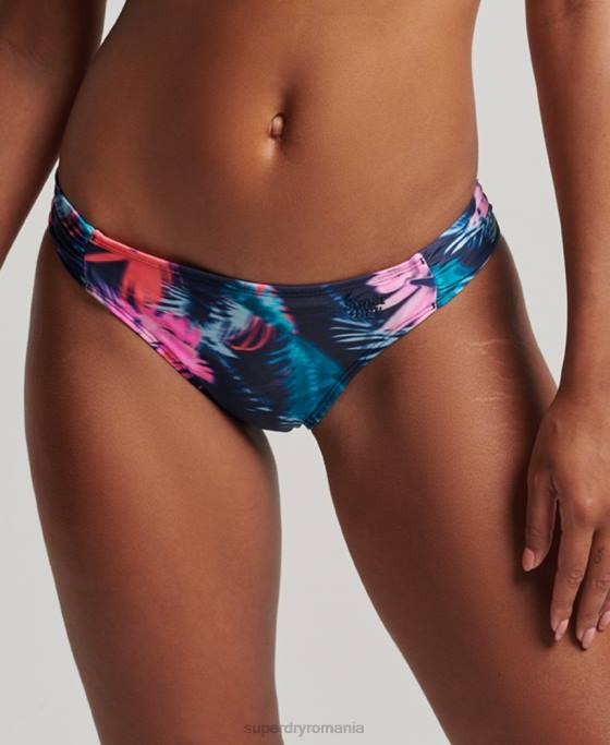 Superdry slip de bikini reciclat cu volan îmbrăcăminte albastru femei JX0Z3179