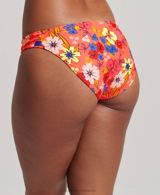 Superdry slip de bikini reciclat cu volan îmbrăcăminte portocale femei JX0Z3193