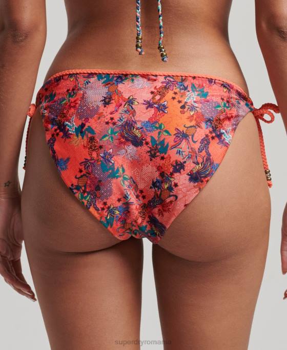 Superdry slip de bikini tropical îmbrăcăminte coral femei JX0Z6727