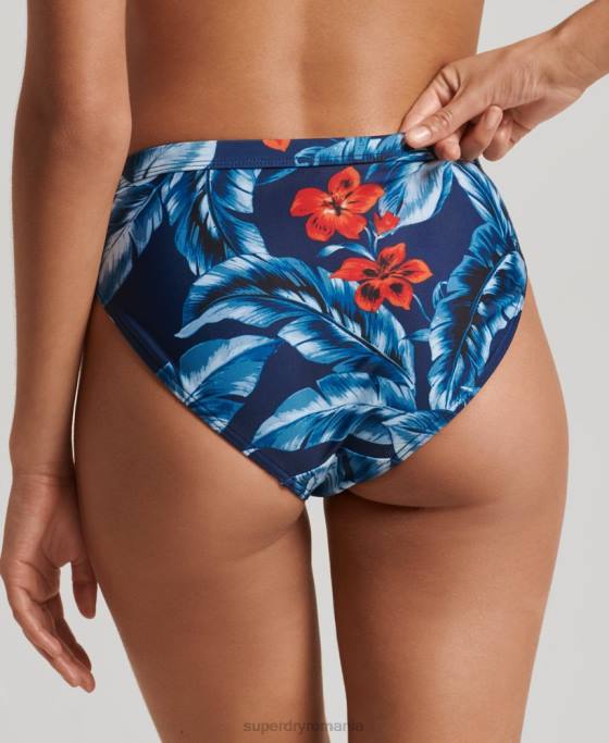 Superdry slip de bikini vintage hipster îmbrăcăminte albastru inchis femei JX0Z6523