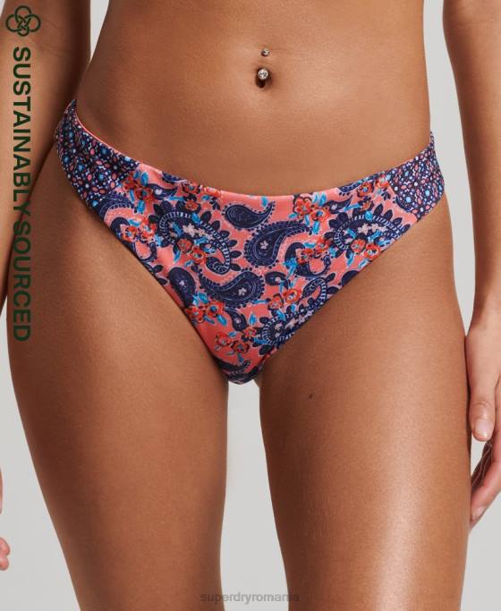 Superdry slip de bikini vintage surf îmbrăcăminte coral femei JX0Z6644