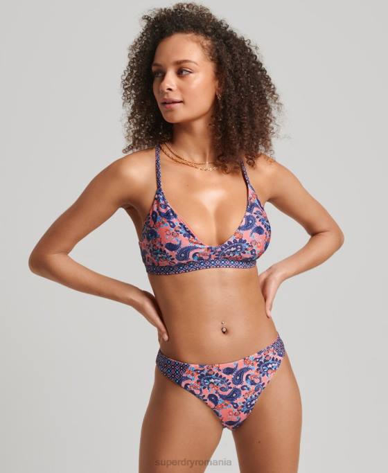 Superdry slip de bikini vintage surf îmbrăcăminte coral femei JX0Z6644