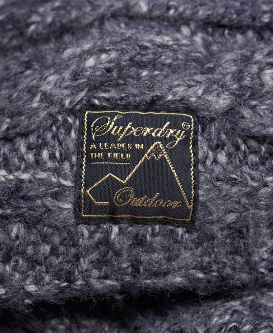 Superdry snood de cablu din tweed accesorii marina femei JX0Z4302