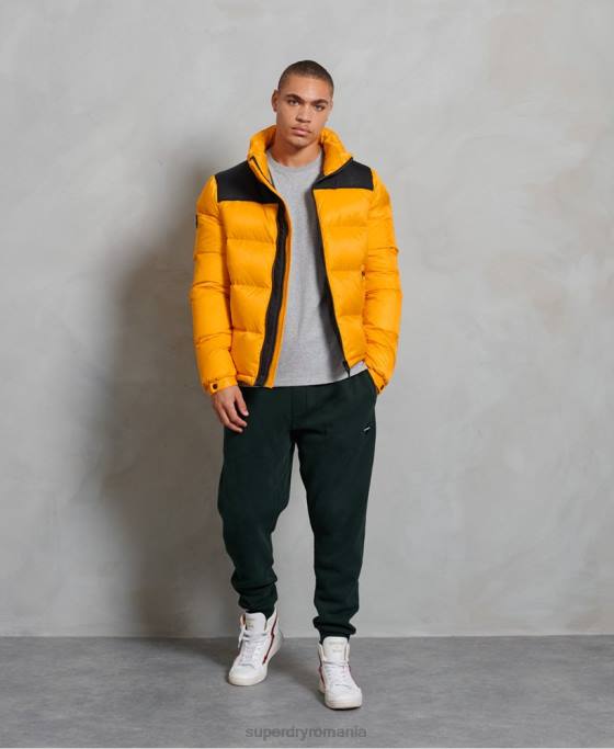 Superdry sportstyle code puf jachetă îmbrăcăminte galben bărbați JX0Z4507