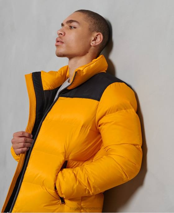 Superdry sportstyle code puf jachetă îmbrăcăminte galben bărbați JX0Z4507