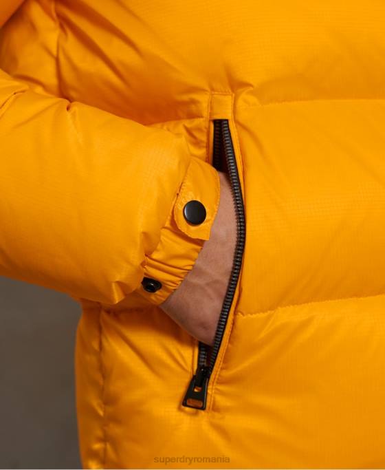 Superdry sportstyle code puf jachetă îmbrăcăminte galben bărbați JX0Z4507