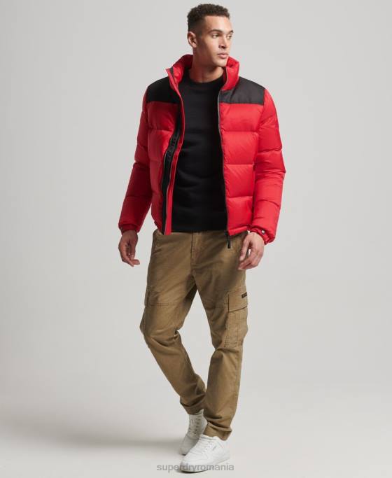Superdry sportstyle code puf jachetă îmbrăcăminte roșu bărbați JX0Z4555