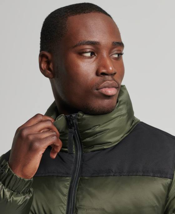 Superdry sportstyle code puf jachetă îmbrăcăminte verde bărbați JX0Z4711
