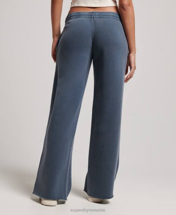 Superdry spălați joggeri drepti îmbrăcăminte marina femei JX0Z3904