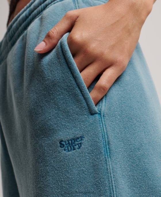 Superdry spălați joggeri drepti îmbrăcăminte turcoaz femei JX0Z3935