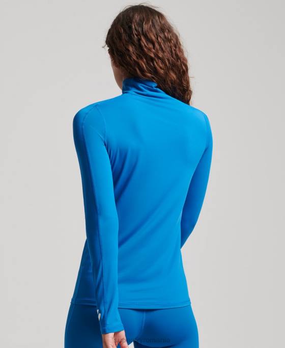 Superdry strat de bază cu jumătate de fermoar îmbrăcăminte albastru femei JX0Z3031