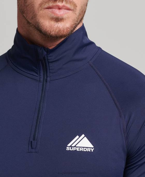 Superdry strat de bază cu jumătate de fermoar îmbrăcăminte marina bărbați JX0Z1382