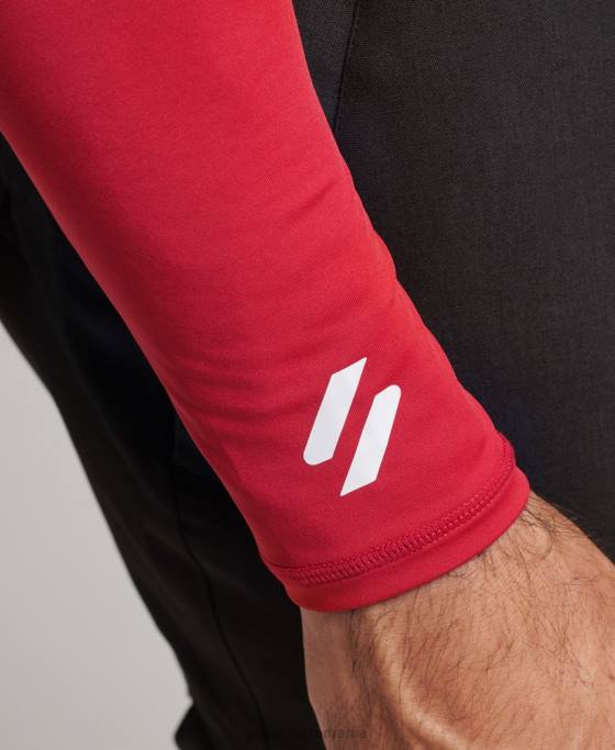 Superdry strat de bază cu jumătate de fermoar îmbrăcăminte roșu bărbați JX0Z1384