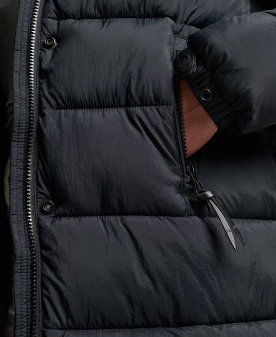 Superdry strat mijlociu cu glugă îmbrăcăminte gri inchis femei JX0Z3734