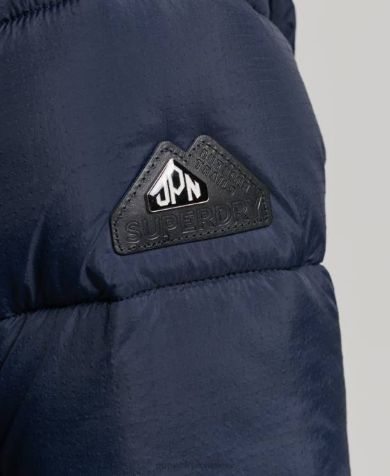 Superdry strat mijlociu cu glugă îmbrăcăminte marina femei JX0Z5669