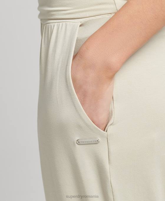 Superdry studio hareem joggeri îmbrăcăminte bej femei JX0Z3946