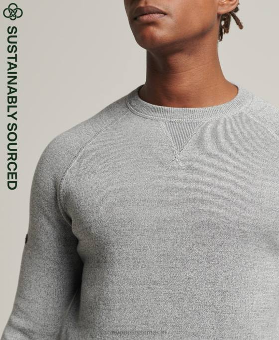 Superdry studios esential echipaj jumper îmbrăcăminte gri bărbați JX0Z5330