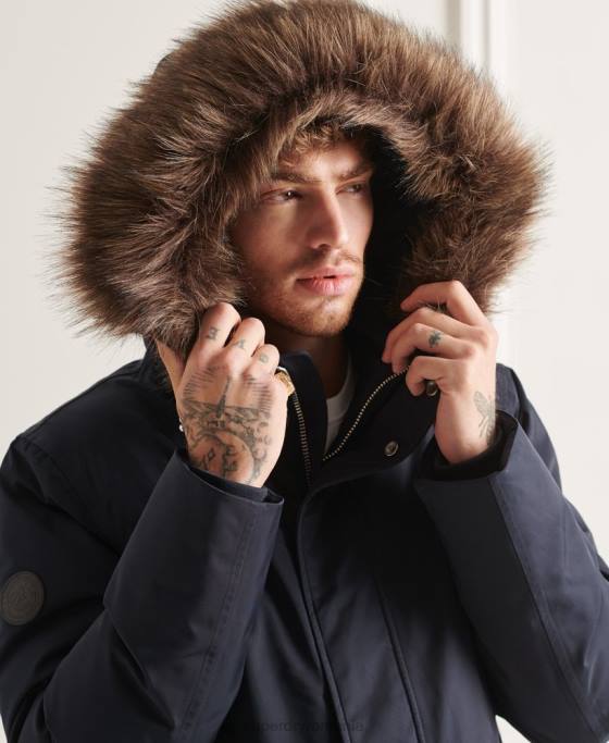 Superdry studios everest parka din puf îmbrăcăminte marina bărbați JX0Z4578