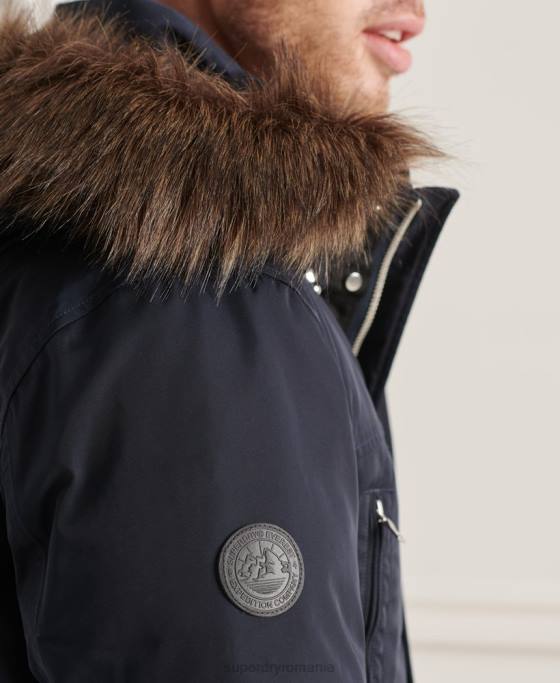 Superdry studios everest parka din puf îmbrăcăminte marina bărbați JX0Z4578