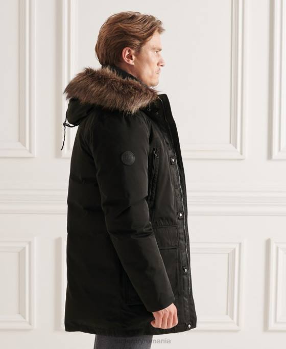 Superdry studios everest parka din puf îmbrăcăminte negru bărbați JX0Z4742