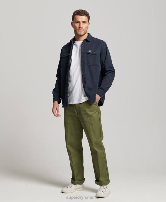 Superdry supracămașă Miller căptușită cu borg îmbrăcăminte marina bărbați JX0Z143